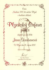 Plzeňský Orfeus – velké ocenění naší žákyně